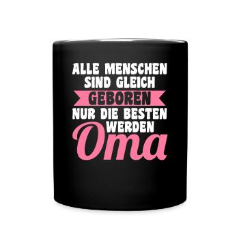Großmutter Großmama Omi Oma - Tasse einfarbig - Schwarz - Vorne
