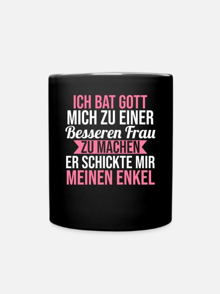Großmutter Großmama Omi Oma - Tasse einfarbig - Schwarz