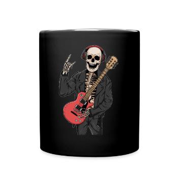Downtown Girl Aesthetic Skeleton Rock Band - Mug uni - noir - Devant