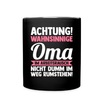 Großmutter Großmama Omi Oma - Tasse einfarbig - Schwarz - Vorne