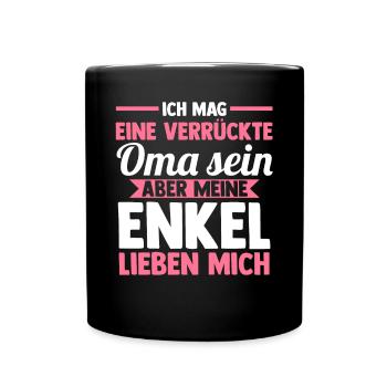 Großmutter Großmama Omi Oma - Tasse einfarbig - Schwarz - Vorne