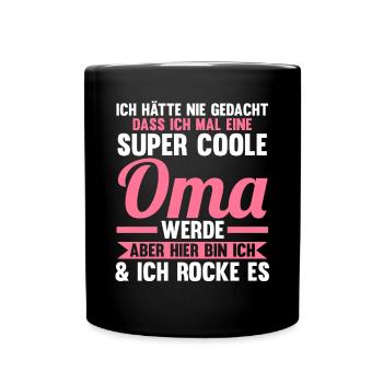 Großmutter Großmama Omi Oma - Tasse einfarbig - Schwarz - Vorne