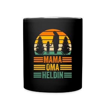 Großmutter Großmama Omi Oma - Tasse einfarbig - Schwarz - Vorne