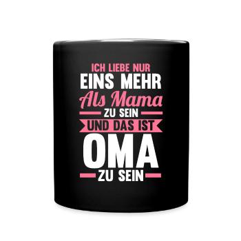 Großmutter Großmama Omi Oma - Tasse einfarbig - Schwarz - Vorne