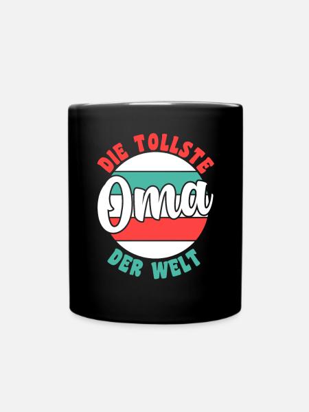 Großmutter Großmama Omi Oma - Tasse einfarbig - Schwarz