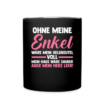 Großmutter Großmama Omi Oma - Tasse einfarbig - Schwarz - Vorne