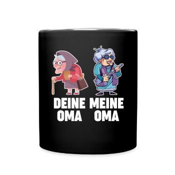 Großmutter Großmama Omi Oma - Tasse einfarbig - Schwarz - Vorne