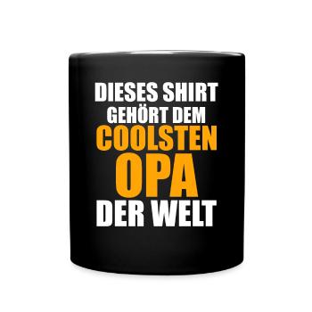 Großvater Großpapa Opi Opa - Tasse einfarbig - Schwarz - Vorne