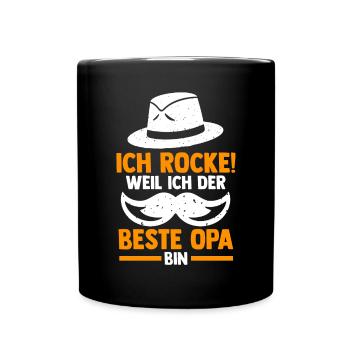 Großvater Großpapa Opi Opa - Tasse einfarbig - Schwarz - Vorne