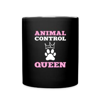 Animal Control Queen. Aco. Female - Full Colour Mug - black - Front