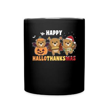 Joyeux Anniversaire Castor Noël Castor - Mug uni - noir - Devant