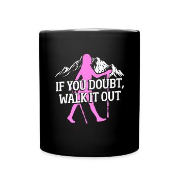 Mountain Fitness Nordic Walker Skiers - Full Colour Mug - black - Front