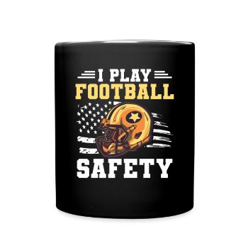 Football américain - Mug uni - noir - Devant