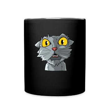 Cat Cat Eyes Yellow Cats - Full Colour Mug - black - Front