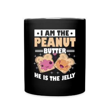 Erdnussbutter Gelee Verlobte Paare - Tasse einfarbig - Schwarz - Vorne
