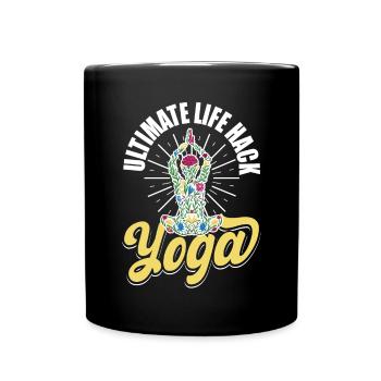 Zen Yoga Mindfulness Buddhist - Full Colour Mug - black - Front
