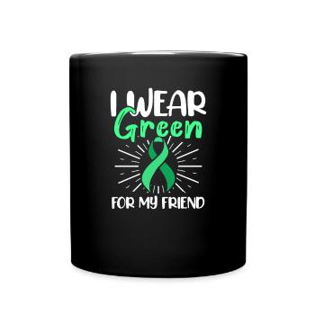 Green Mental Health Awareness - Full Colour Mug - black - Front
