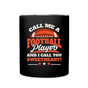 Football américain - Mug uni - noir - Devant
