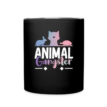 Tierärztin Tierarzt Tierschutz - Tasse einfarbig - Schwarz - Vorne