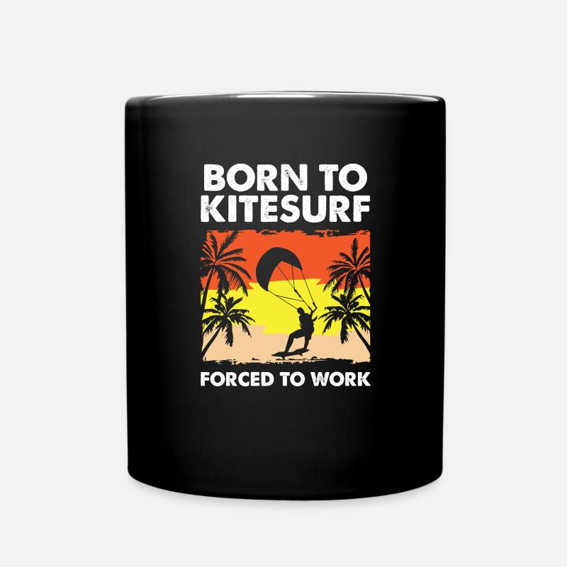 Kitesurfing Kitesurfen Kitesurfer - Tasse einfarbig - Schwarz