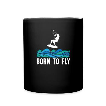 Kitesurf Kitesurfen Kitesurfeur - Mug uni - noir - Devant