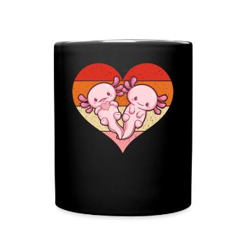 Mignon Axolotl Lover Kawaii Axolotl avec Coeur I Hea - Mug uni - noir - Devant