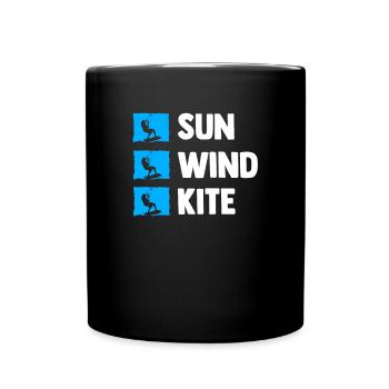 Kitesurfing Kitesurfing Kitesurfers - Full Colour Mug - black - Front