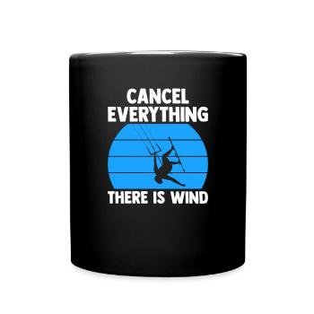 Kitesurf Kitesurfen Kitesurfeur - Mug uni - noir - Devant