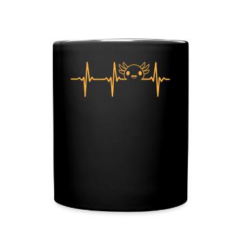 Axolotl Lover Kawaii Axolotl Cute Axolotl Heartbea - Full Colour Mug - black - Front