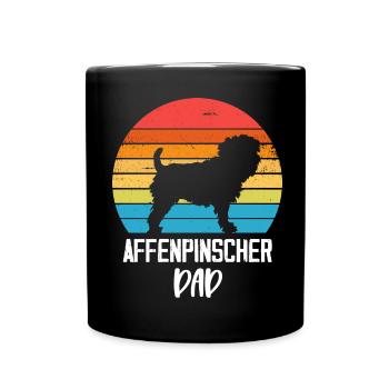 Affenpinscher Papa - Mug uni - noir - Devant