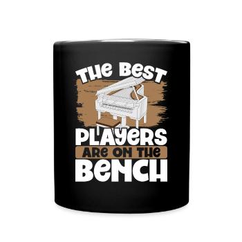 Les meilleurs joueurs s’assoient sur le banc - Mug uni - noir - Devant