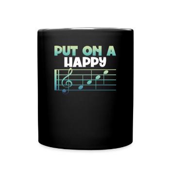 Mettez des notes de musique joyeuses sur - Mug uni - noir - Devant