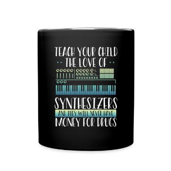 Bringen Sie Ihrem Kind Die Liebe Zum - Tasse einfarbig - Schwarz - Vorne