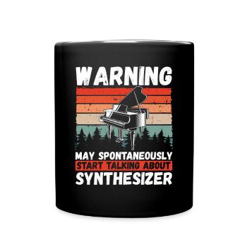 Avertissement démarrage à propos du synthétiseur - Mug uni - noir - Devant