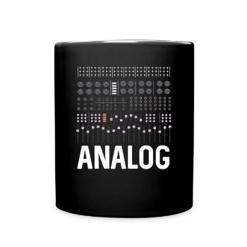 Analog Synthesizer - Full Colour Mug - black - Front