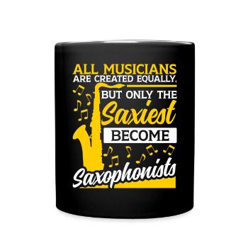 Saxophoniste Saxophoniste Saxophone - Mug uni - noir - Devant