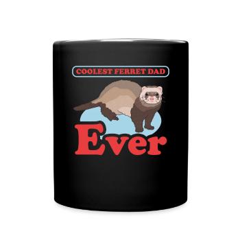 Ferret Dad Owner Ferret Gift - Full Colour Mug - black - Front