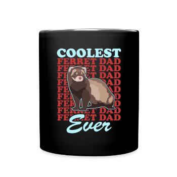 Ferret Dad Ferret Owner Gift - Full Colour Mug - black - Front