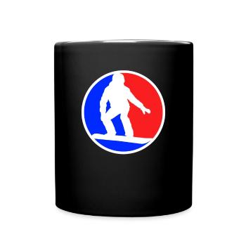 Snowboarding Logo - Tasse einfarbig - Schwarz - Vorne