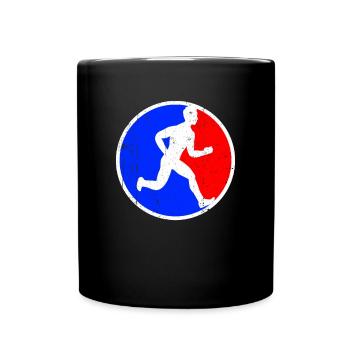 Joggen Logo - Tasse einfarbig - Schwarz - Vorne