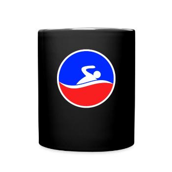 Logo de natation - Mug uni - noir - Devant