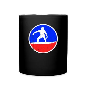 Logo de surf - Mug uni - noir - Devant