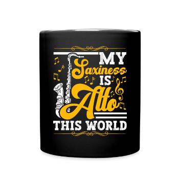Saxophoniste Saxophoniste Saxophone - Mug uni - noir - Devant