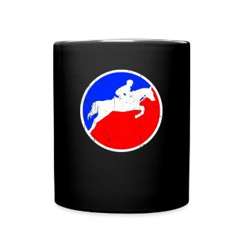 Horse Riding Logo - Full Colour Mug - black - Front