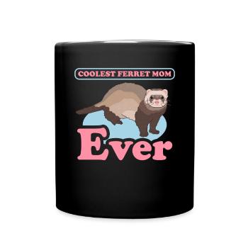 Frettchen Mom Besitzer Frettchen Geschenk - Tasse einfarbig - Schwarz - Vorne