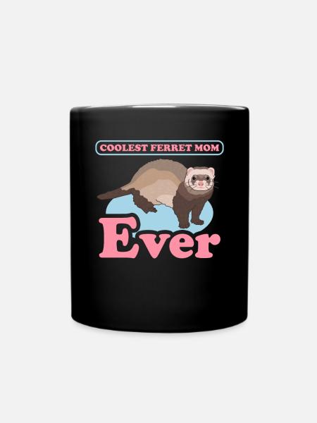 Frettchen Mom Besitzer Frettchen Geschenk - Tasse einfarbig - Schwarz