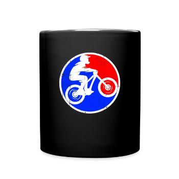 Mountainbike Logo - Tasse einfarbig - Schwarz - Vorne