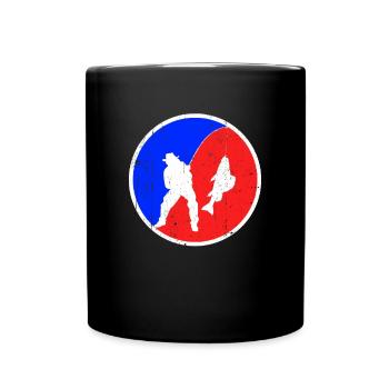 Logo de pêche - Mug uni - noir - Devant