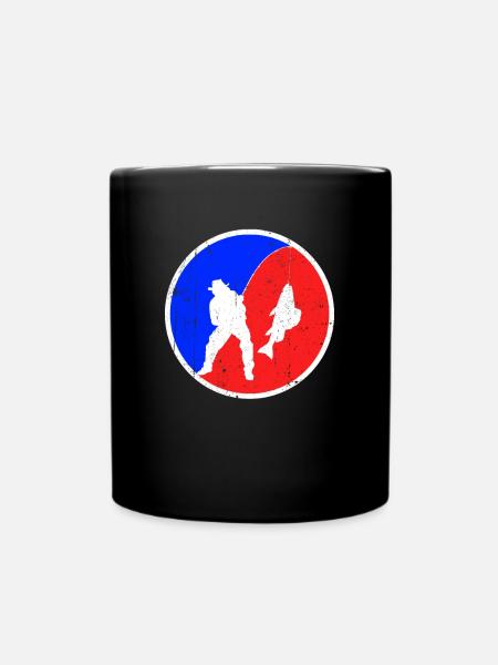 Angeln Logo - Tasse einfarbig - Schwarz