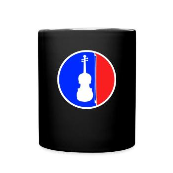 Geige Logo - Tasse einfarbig - Schwarz - Vorne